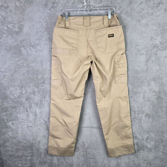 Mens CQR Brown Tactical Cargo Pants Durable Polyester Cotton Blend Size 34X32 - Picture 5 of 9